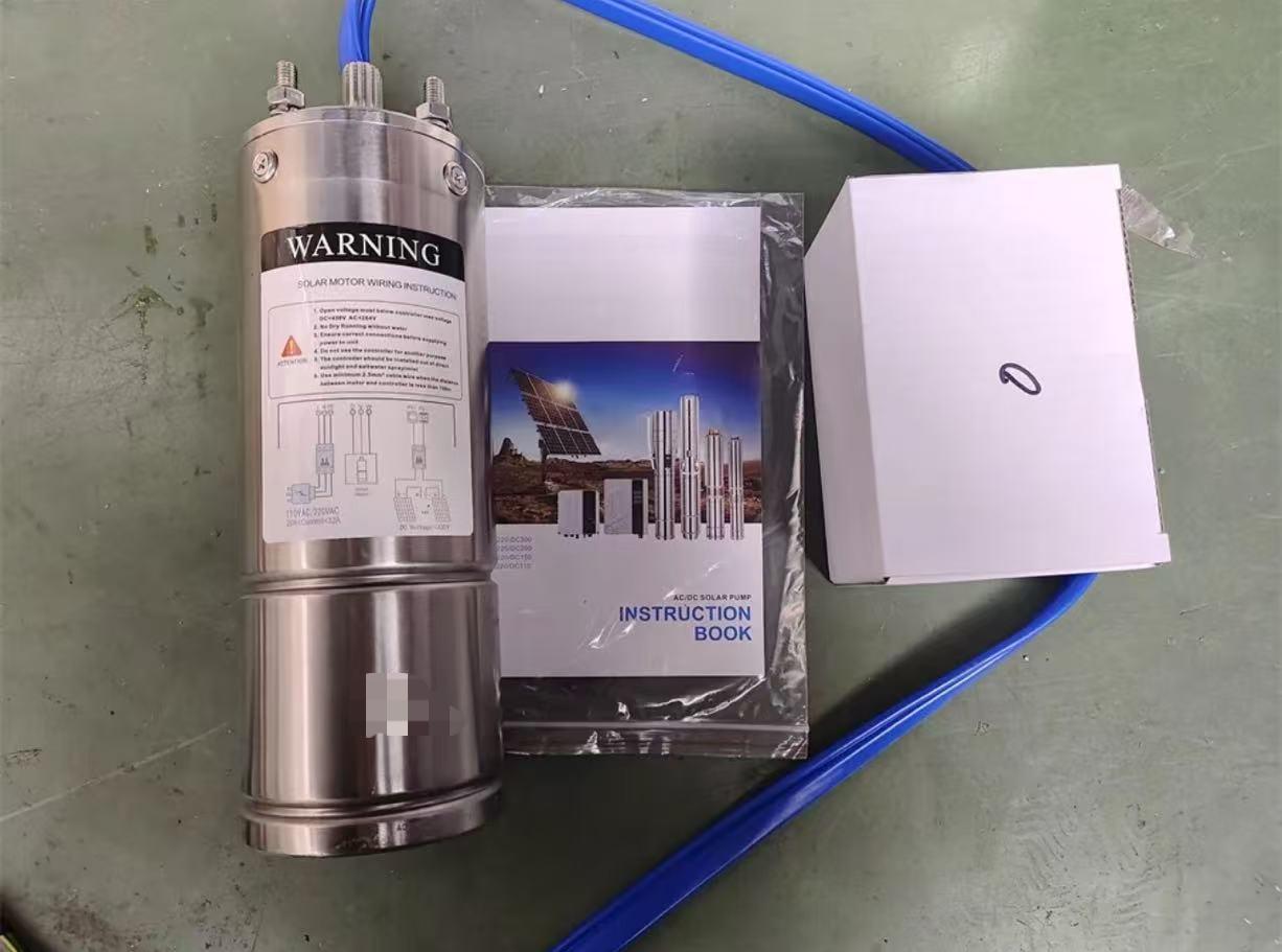 Motor AC DC Solar Powered com um impulsor de aço inoxidável -Vídeo de observação