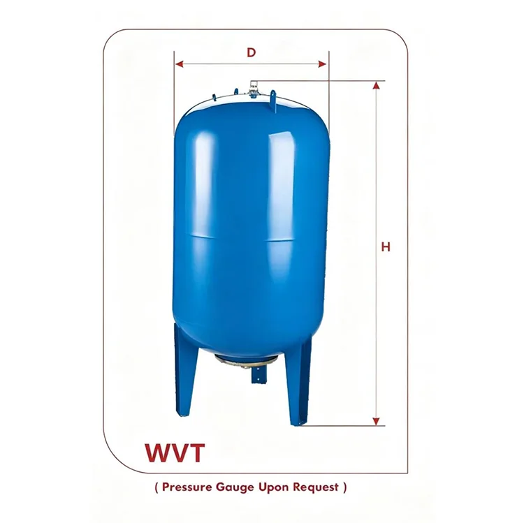 Tanque de expansão de membrana substituível série WVT (60L–500L, aço carbono)